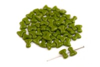 Бусины Tee beads 2х8мм, отверстие 0,5мм, цвет 53420 зеленый непрозрачный, 730-005, 10г (около 50шт)