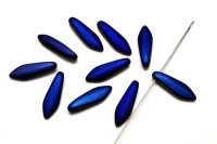 Бусины Dagger beads 16х5мм, отверстие 0,8мм, цвет 23980/22273 Azuro непрозрачный матовый, 736-102, 10шт