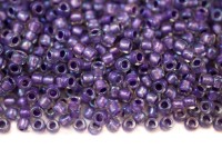 Бисер японский TOHO круглый 8/0 #0265 хрусталь/фиолетовый металлик радужный, окрашенный изнутри, 10 грамм