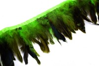 Перья на ленте 6-15 см, цвет зеленый/бензиновый, 1003-009, 50 см