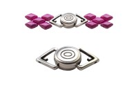 Магнитный замок CYMBAL Gyalos для GemDuo 26х10мм, отверстие 0,8мм, цвет античное серебро, 11-251, 1шт
