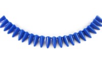 Бусины Villa beads 6х13мм, отверстие 0,8мм, цвет 33100 синий непрозрачный, 700-030,около 10г (около 23 шт)