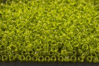 Бисер японский TOHO круглый 11/0 #0004 зеленый лайм, прозрачный, 10 грамм