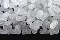 Бисер чешский PRECIOSA стеклярус шестигранный 00050М 4х10мм витой матовый прозрачный, 50г