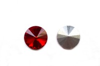 Кристалл Риволи 10мм, цвет красный, стекло, 26-031, 2шт