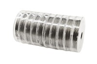 Тросик ювелирный (ланка), толщина 0,45мм, цвет стальной, 1017-154, 1 катушка (около 10м)