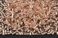 Бисер японский TOHO Bugle стеклярус 2мм #0031 розалин, серебряная линия внутри, 5 грамм