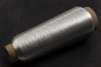 Нитки металлизированные, диаметр 0,1мм, цвет серебро, полиэстер, 3600м, 1030-372, 1шт