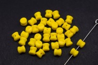Бусины Pellet beads 6х4мм, отверстие 0,5мм, цвет 83120 желтый непрозрачный, 732-022, 10г (около 60шт)