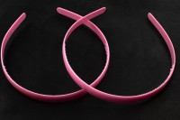 Основа для ободка с зубчиками 12мм, цвет розовый, пластиковая, 19-055, 1шт