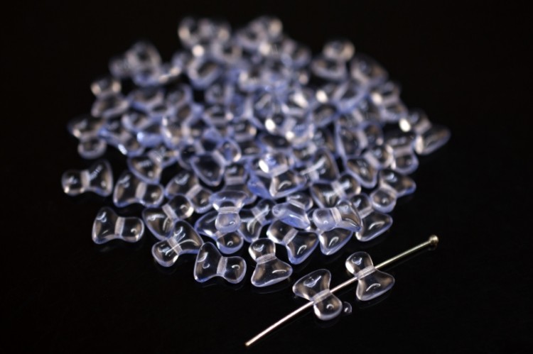 Бусины Tee beads 2х8мм, отверстие 0,5мм, цвет 30020 синий прозрачный, 730-004, 10г (около 50шт) Бусины Tee beads 2х8мм, отверстие 0,5мм, цвет 30020 синий прозрачный, 730-004, 10г (около 50шт)