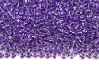 Бисер чешский PRECIOSA круглый 10/0 38928 прозрачный, фиолетовая перламутровая линия внутри, 1 сорт, 50г
