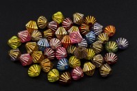 Бусины акриловые Биконус 8х9мм, ассорти цветов, 540-296, 10г (около 48шт)