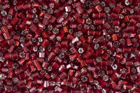 Бисер чешский PRECIOSA рубка 11/0 97090 гранатовый, серебряная линия внутри, 50г