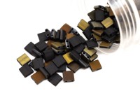 Бисер японский MIYUKI TILA #4561 Black/Valentinite, матовый непрозрачный, 5 грамм