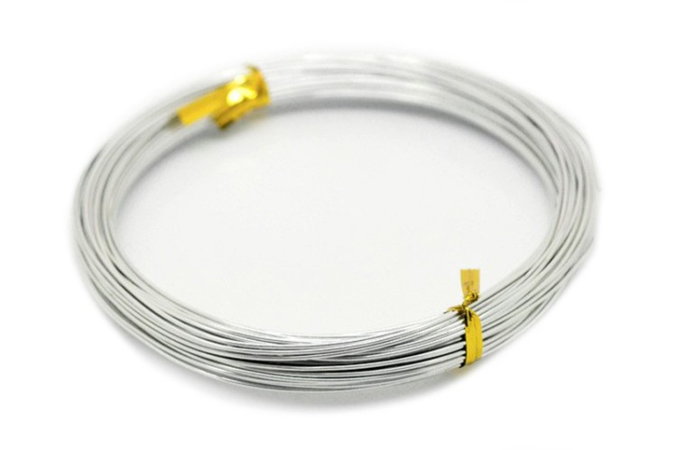 Проволока алюминиевая, толщина 2,0мм, длина около 5м, цвет серебро, 1009-122, 1шт Проволока алюминиевая, толщина 2,0мм, длина около 5м, цвет серебро, 1009-122, 1шт