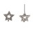 Гвоздики основы для серег Звездочка 10х12х0,8мм, отверстие 1,2мм, цвет платина, латунь/фианит, 21-256, 1 пара - Гвоздики основы для серег Звездочка 10х12х0,8мм, отверстие 1,2мм, цвет платина, латунь/фианит, 21-256, 1 пара
