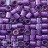 Бисер японский TOHO Cube кубический 3мм #0928 розалин/пурпурный радужный, окрашенный изнутри, 5 грамм - Бисер японский TOHO кубический 3мм ТС-03-928 прозрачный, радужный, сиреневая линия внутри, 10 г
