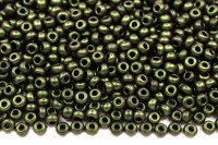 Бисер чешский PRECIOSA круглый 10/0 94103М матовый зеленый хамелеон металлик, 1 сорт, 50г