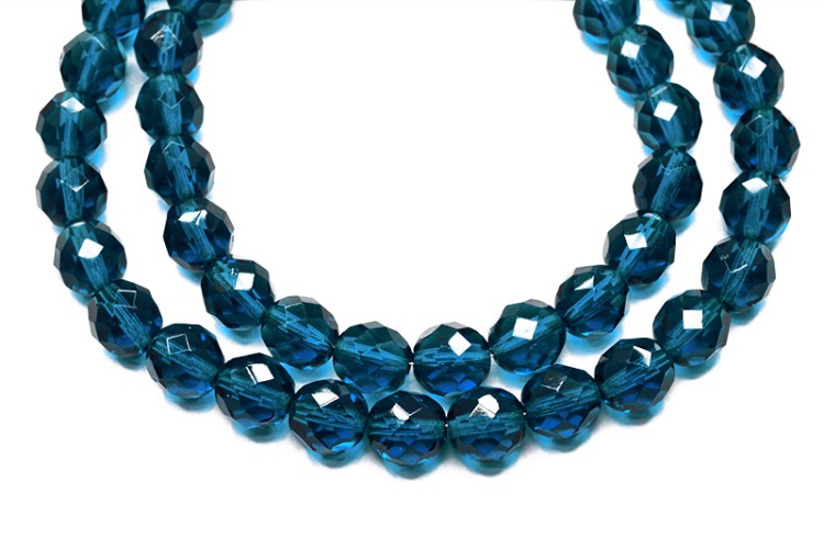 Бусины граненые Firepolish 8мм, отверстие 1мм, цвет 60080 синий прозрачный, 716-020, 25шт Бусины граненые Firepolish 8мм, отверстие 1мм, цвет 60080 синий прозрачный, 716-020, 25шт