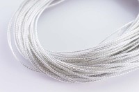 Шнур для плетения ПВХ, толщина 1,5мм, цвет серебристый, 29-005, 1 метр