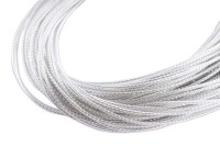 Шнур для плетения ПВХ, толщина 1,5мм, цвет серебристый, 29-005, 1 метр