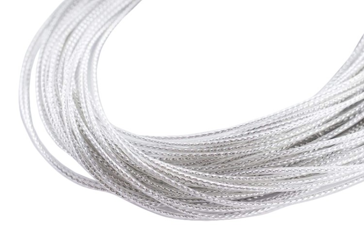 Шнур для плетения ПВХ, толщина 1,5мм, цвет серебристый, 29-005, 1 метр Шнур для плетения ПВХ, толщина 1,5мм, цвет серебристый, 29-005, 1 метр