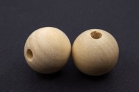 Бусины деревянные круглые 25х25мм, отверстие 5мм, 539-006, 2шт