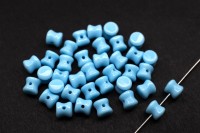 Бусины Pellet beads 6х4мм, отверстие 0,5мм, цвет 63020 голубой непрозрачный, 732-021, 10г (около 60шт)