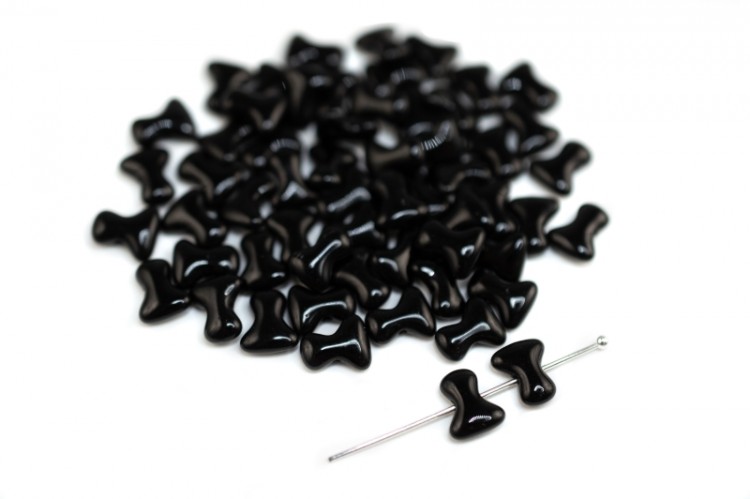 Бусины Tee beads 2х8мм, отверстие 0,5мм, цвет 23980 черный непрозрачный, 730-003, 10г (около 50шт) Бусины Tee beads 2х8мм, отверстие 0,5мм, цвет 23980 черный непрозрачный, 730-003, 10г (около 50шт)