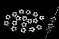 Бусина Flower 5мм, отверстие 1мм, цвет 00030/27080 серебро, Etched, 733-010, 20шт