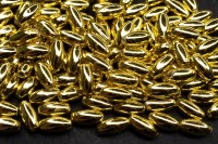 Бусины акриловые в форме риса 4х8мм, отверстие 1мм, цвет золото, 540-006, 10г (около 120шт)