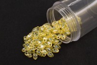 Бисер японский MIYUKI Long Magatama #3501 бледно-желтый, прозрачный глянцевый, 10 грамм