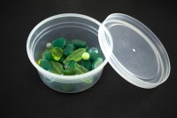 Контейнер для мелочей круглый, диаметр 8,5см, высота 4см, пластиковый, 1005-067, 1шт