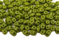 Бусины MiniDuo 2х4мм, отверстие 0,7мм, цвет 53410 оливковый непрозрачный, 707-055, 5г (около 115шт)
