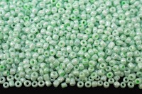 Бисер китайский круглый размер 12/0, цвет 0973 мятный непрозрачный блестящий, 85г