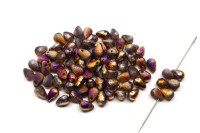 Бусины Side Drill Tear Drop 6х4мм, отверстие 0,8мм, цвет 00030/29583 Sliperit, Etched, 754-044, 10г (около 70шт)