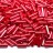 Бисер чешский PRECIOSA стеклярус 98170 7мм красный непрозрачный блестящий, 50г - Бисер чешский PRECIOSA стеклярус 98170 7мм красный непрозрачный блестящий, 50г