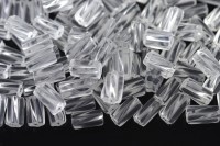 Бисер чешский PRECIOSA стеклярус шестигранный 00050 6х10мм витой прозрачный, 50г