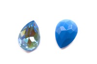 Кристалл Капля 14х10мм, цвет Aquamarine Premium, стекло, 26-298, 1шт