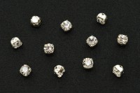 Шатоны Preciosa Maxima 4мм в оправе, цвет crystal DF/silver, 63-006, 10шт