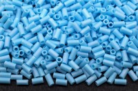 Бисер японский Miyuki Bugle стеклярус 3мм #0413FR голубой, матовый радужный непрозрачный, 10 грамм