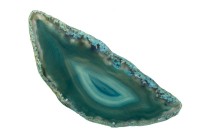 Срез Агата природного, оттенок темно-синий, 89х36х5мм, отверстие 2мм, 37-296, 1шт