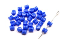 Бусины Pellet beads 6х4мм, отверстие 0,5мм, цвет 33100 синий непрозрачный, 732-020, 10г (около 60шт)