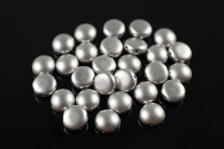 Бусины Candy beads 8мм, два отверстия 0,9мм, цвет 02010/01700 серебро, матовый металлик, 705-029, около 10г (около 21шт) Бусины Candy beads 8мм, два отверстия 0,9мм, цвет 02010/01700 серебро, матовый металлик, 705-029, около 10г (около 21шт)