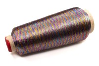Нитки металлизированные 150D, цвет разноцветный перелив, полиэстер, 4570м, 1030-373, 1шт