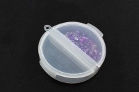 Контейнер для бисера и бусин, 5,5х1,8см, ассорти цветов, пластиковый, 1005-098, 1шт