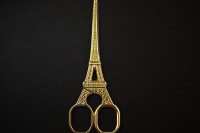 Ножницы универсальные Эйфелева башня 140мм, цвет золото, хирургическая сталь, 1011-007, 1шт
