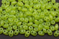 Бусины MiniDuo 2х4мм, отверстие 0,7мм, цвет 51010 салатовый молочный, 707-054, 5г (около 115шт)