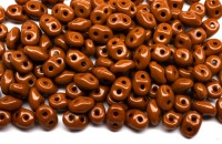 Бусины SuperDuo 2,5х5мм, отверстие 0,8мм, цвет 13600 коричневый непрозрачный, 706-133, 10г (около 120шт)